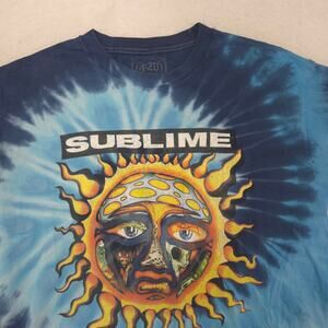 Sublime Band Short Sleeve Crew Neck Graphic T Shirt Mens Size Large L Blue